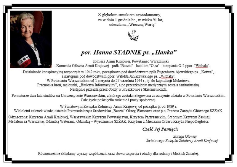 nekrolog śp. Hanna Stadnik JPG