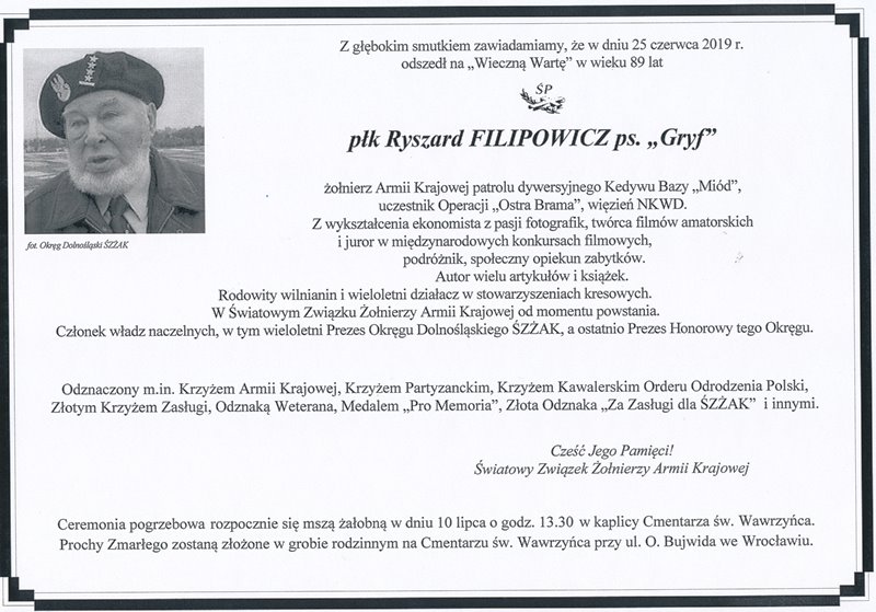 śp. Ryszard Filipowicz