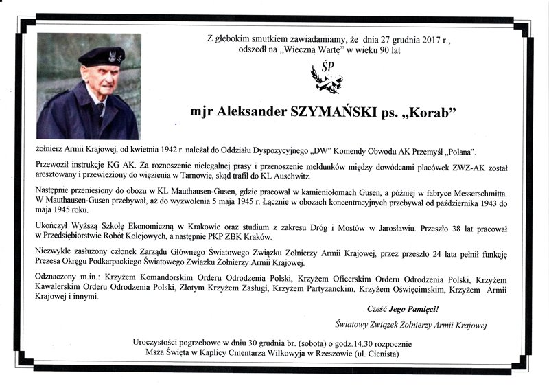 śp. Aleksander Szymański 2